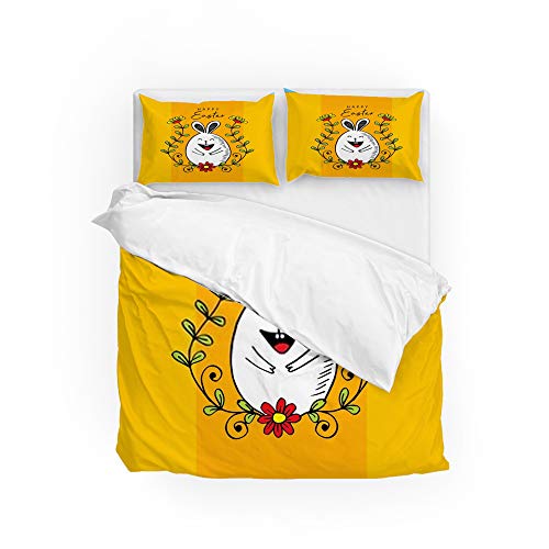 Housse de couette sans repassage parure de lit polyester facile à laver - 2