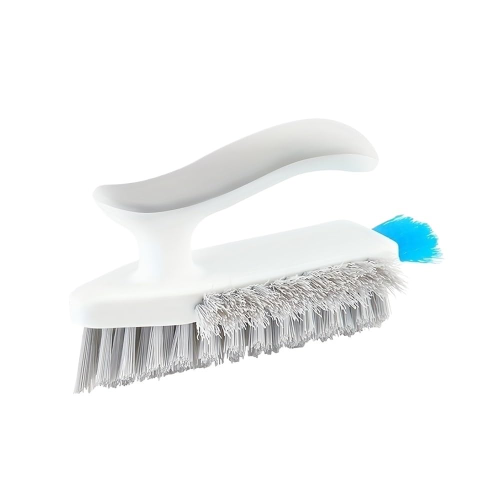 Sunrrafck White 1Pc 4 In 1 Brush Squeegee For Gap Groove Cleaning Tool Glass Scraper Kitchen Bathroom Floor Tire Cleaner Brushes Home(White)