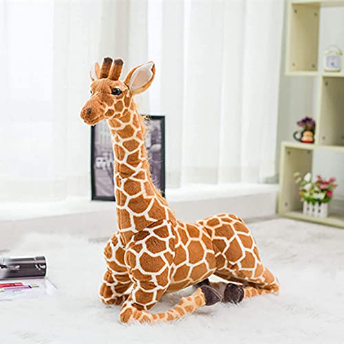 Hengqiyuan Riesen Giraffe Kuscheltier Groß Plüschtier Puppe Deko Geschenk Kinder Spielzeug XXL Braun Gelb,120cm