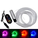  SHAOXI Fácil Motor de Fibra RGB LED DC12V 6W Coche Techo Estrella Luces Kit de Fibra óptica luz del Motor de luz con Extremo Resplandor Pmma Cable de Fibra óptica Coche de tragaluz.