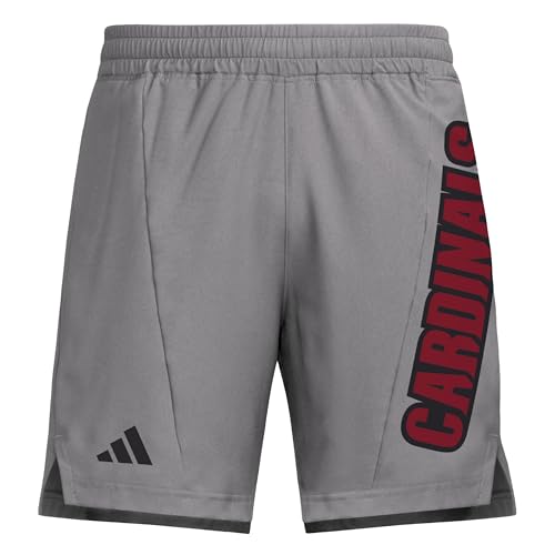 adidas Men's D4T Woven University of Louisville Shorts, Team Grey/Black/University of Louisville, 3X-Large/7" Inseam