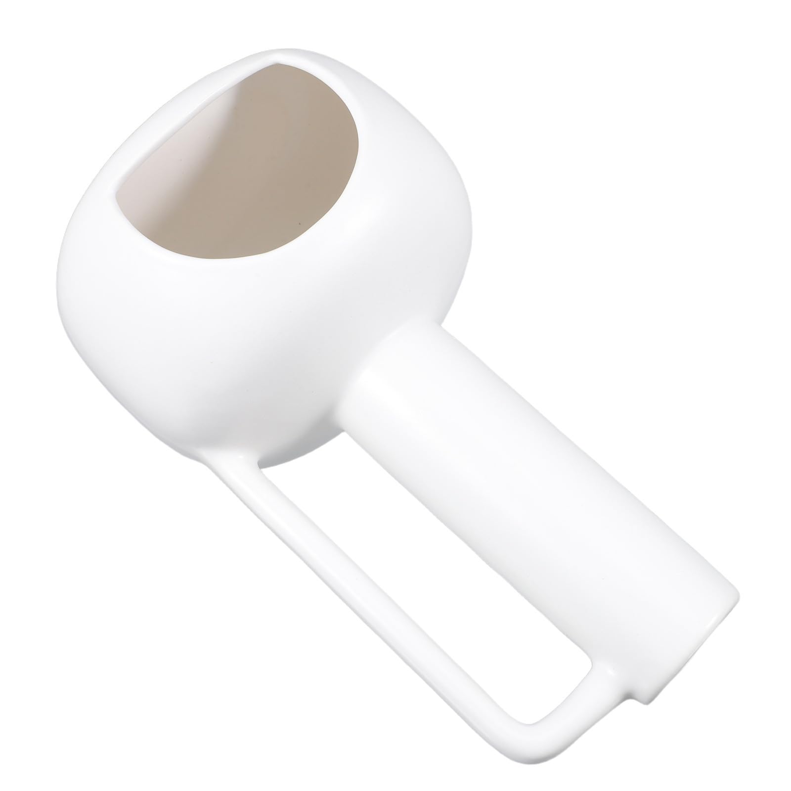 Bougeoir en céramique blanc Mipcase pour bougie conique avec poignée