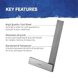 Faithfull Engineers Steel Try Square 150 mm (6 cali) – precyzyjnie szlifowane, hartowane ostrze ze stali, dokładne narzędzie do znakowania, pomiaru i układania w obróbce metali i drewna