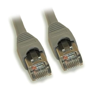 MyCableMart 2ft Cat6A Shielded Ethernet RJ45 Patch Cable,Stranded,Snagless Booted,Gray