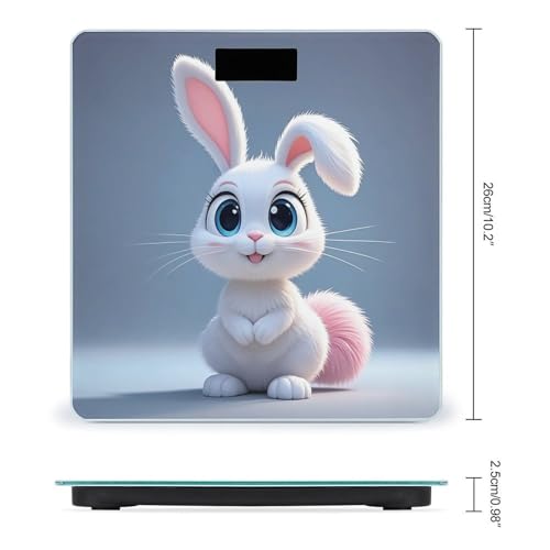Báscula digital para baño con plataforma amplia y pantalla LCD miniatura 2