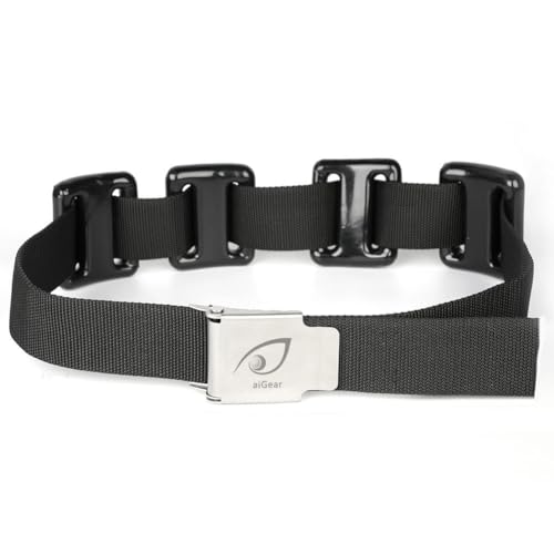 aiGear Dive Belt with Weights, 4 Pcs 2.2lb Coated Lead Diving Weights, 32