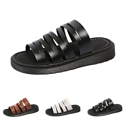 Generisch Zapatillas de estar por casa para mujer, sandalias romanas, pantuflas de verano, pantuflas planas, súper suaves, antideslizantes, sandalias de playa, zapatos de casa, ducha, playa, baño