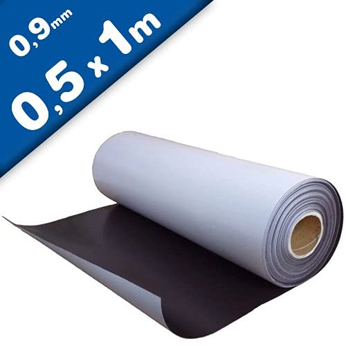 Feuille magnétique Caoutchouc aimanté adhesif - brun - 0,9mm x 50cm x 100cm - Aimant flexible - vendu au mètre - Avec ces feuilles magnétiques adhésives vous allez pouvoir créer vos propres magnets