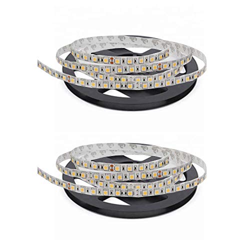 Juego de 2 tiras LED DYA de 5 m, total 10 m, W/m, 100 lm/W, luz natural