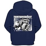 verschiedene Farben Spaß kostet Kinder Kapuzenpullover Traktorverrückt (mit Rückendruck) Größe 98-164