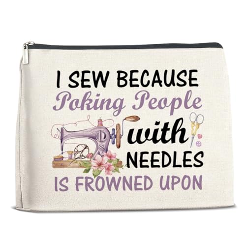 FYDHQSS Sewing Themed Makeup Bag