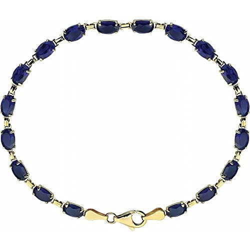 Lab-Grown Blue Sapphire Bracelet 7.25