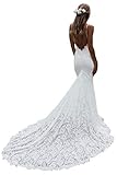 Unique Designs: mermaid wedding dresses for bride, lace appliques beach wedding dresses, party dress, long cocktail dress, evening formal prom dress, with train, v neck, ruched, built-in bra, plus size. Size Selection: please kindly read our size cha...