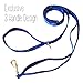 Triple Handle Dog Leash - 3 Handles at 12, 20, & 72 Inches - 6 Foot Lead - Galaxy Print on Purple Webbing - Handmade by Green Acorn Kitchen (Gold Hardware)