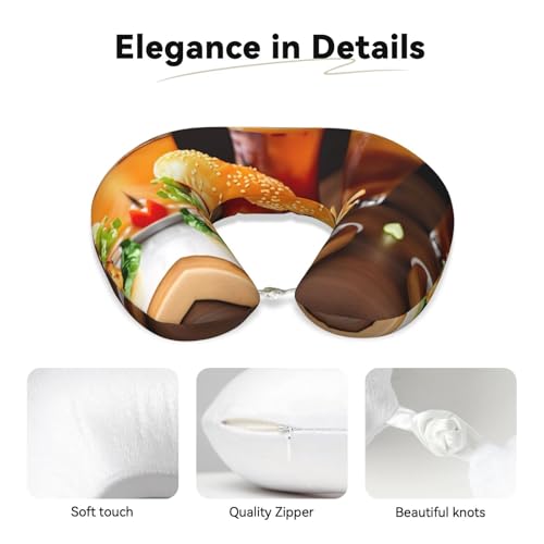 Almohada de espuma viscoelástica para cuello de viaje miniatura 4