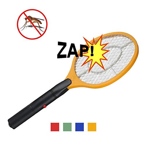 Muggendoderlamp Geëxploiteerd handracket Anti Mosquito 3W 50HZ 2 Aa Batterijen Elektrische Swatter Fly Bug Zapper Racket Pest Insecten Killer Home Muggenverdelger Lamp (Color : 2) - Image 3