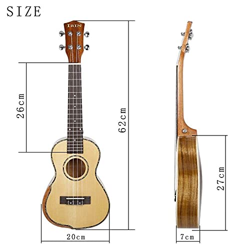 WGOEODI Ukulélé en Bois d’épicéa plaqué de 23 Pouces, Petite Guitare hawaïenne, avec ukulélé à Cordes Capo Gig Bag, 23… - Les Beatles, Paul McCartney, John Lennon, RIngo Starr, George Harrison WGOEODI Ukulélé en Bois d'épicéa plaqué de 23 Pouces, Petite Guitare hawaïenne, avec ukulélé à Cordes Capo Gig Bag, 23… – Image 4