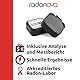 Radonova Radtrak³ - Radon Messgeräte für Eigenheime | Einfache Messung und zuverlässiges Ergebnis | Digitaler Bericht Online inklusive | Perfekt für Haushalte (3 detektoren)