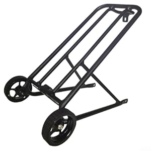 Aluminium Folding Bike Rear Rack 16inch With Easy Wheels