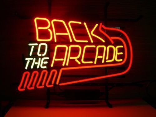 Urby 20x16 Handmade Glass Neon Arcade Sign
