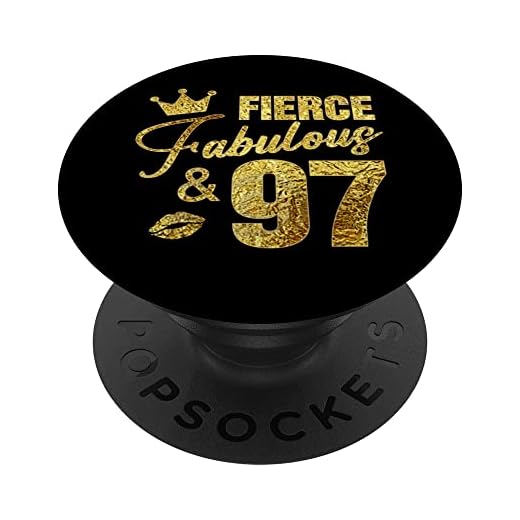 Regalos de cumpleaños de Fierce Fabulous y 97 años para ella PopSockets PopGrip Intercambiable