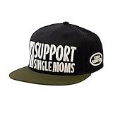 King Kerosin Gorra para hombre con visera plana, bordada, de algodón Negro Talla única