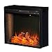 SEI Furniture - Criss Cross Elec.Firebox Fireplace Mantel - Transitional Black Glass - Fully Assembled - Ideal for Living Room, Bedroom (FA4923)