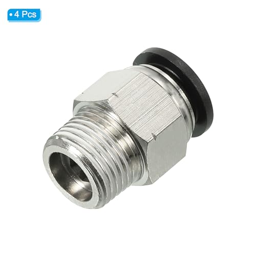 Conectores de empuje rectos y neumáticos de 12 mm a rosca 3/8" NPT para talleres 4