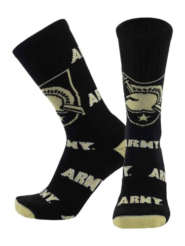 TCK Army West Point Black Knights - Mens & Womens NCAA Sports Fan Apparel - Mayhem Crew (Black/Vegas Gold Made in USA Large)