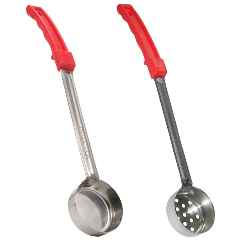 Cucharas de cocina de 2 onzas con mango largo para servir salsa de tomate