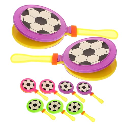 BESPORTBLE 10pcs Reusable Plastic Football Hand Clappers Noisemakers Lightweight Party Props for Sports Events Celebrations Birthdays and Festivals