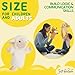 JUSTQUNSEEN Plush Lamb Hand Puppet Soft Fuzzy Sheep Stuffed Animal for Baby Story Time Safe Washable Stuffed Adult Hands Fit Interactive Play