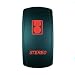 STV Motorsports® Laser Red Rocker Switch STEREO 20A 12V On/off LED Light