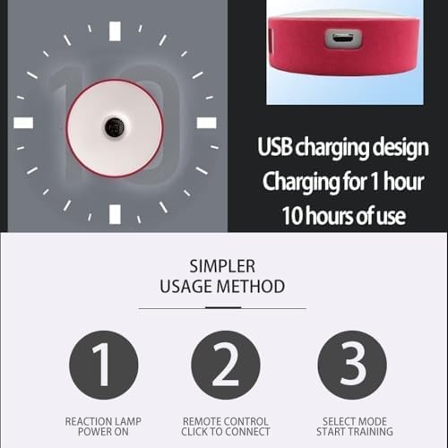 Agile Reaction Training Light - 8/10 Speed Training Equipment with Remote Control, 4 Modes & 4 Colors for Football, Boxing, and Fitness Training