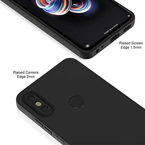 Image of JANAK RAJ Silicone Back Case Cover Compatible with Xiaomi Redmi Note 5 Pro| Slim Liquid Silicone Soft Gel Rubber | Camera Protection -Black