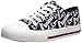 NFL Womens Low Top Repeat Print Canvas Shoe: New England Patriots, Medium