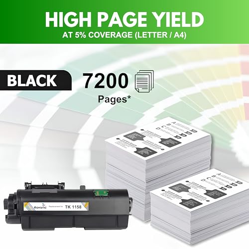 Image of TK 1158 Compatible Toner Cartridge for Kyocera Ecosys M2235dn M2235dw Printer (TK 1158 Toner Cartridge Pack of 2)
