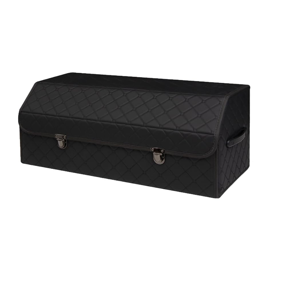 Cuero Organizadores de baúles Bolsas para Maletero del Coche Plegable Almacenamiento y organización para To-yota Corolla Sequoia CHR Raize Noah Handlander,A/Black-L