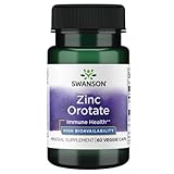 Swanson Zinc Orotate 10 Milligrams Elemental Zinc 60 Veg Capsules