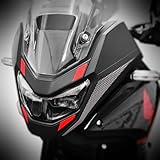 Az Graphishop Autocollant frontal compatible avec Honda XL750 Transalp 2025 Protection contre les chocs et les rayures Made in Italy ADF TRA 25 (Graphite Black)