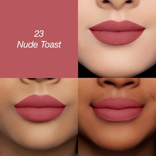 Image of Colors Queen Luscious Lips - Non Transfer Creamy Matte Lipstick | Highly Pigmented with Smooth Application | Long Lasting Lipstick Waterproof | Smudge Proof Lipstick for Women (23 - Nude Toast - 3.5g)