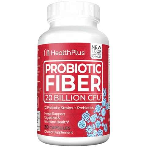 Health Plus Probiotic Fiber - Dietary Supplement, Detox, 30 Capsules, 30 Servings Cover