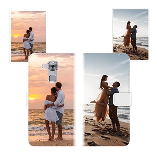Sunrive Personalisierte hülle kompatibel mit Huawei Nova Plus Handyhülle Benutzerdefiniert,Schutzhülle Lederhülle handykette universal Etui mit Eigenem Foto Bild Text Persönliche