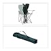 Relaxdays, Verde Silla Camping Plegable Acolchada con Reposabrazos, Soporte para Bebidas y...