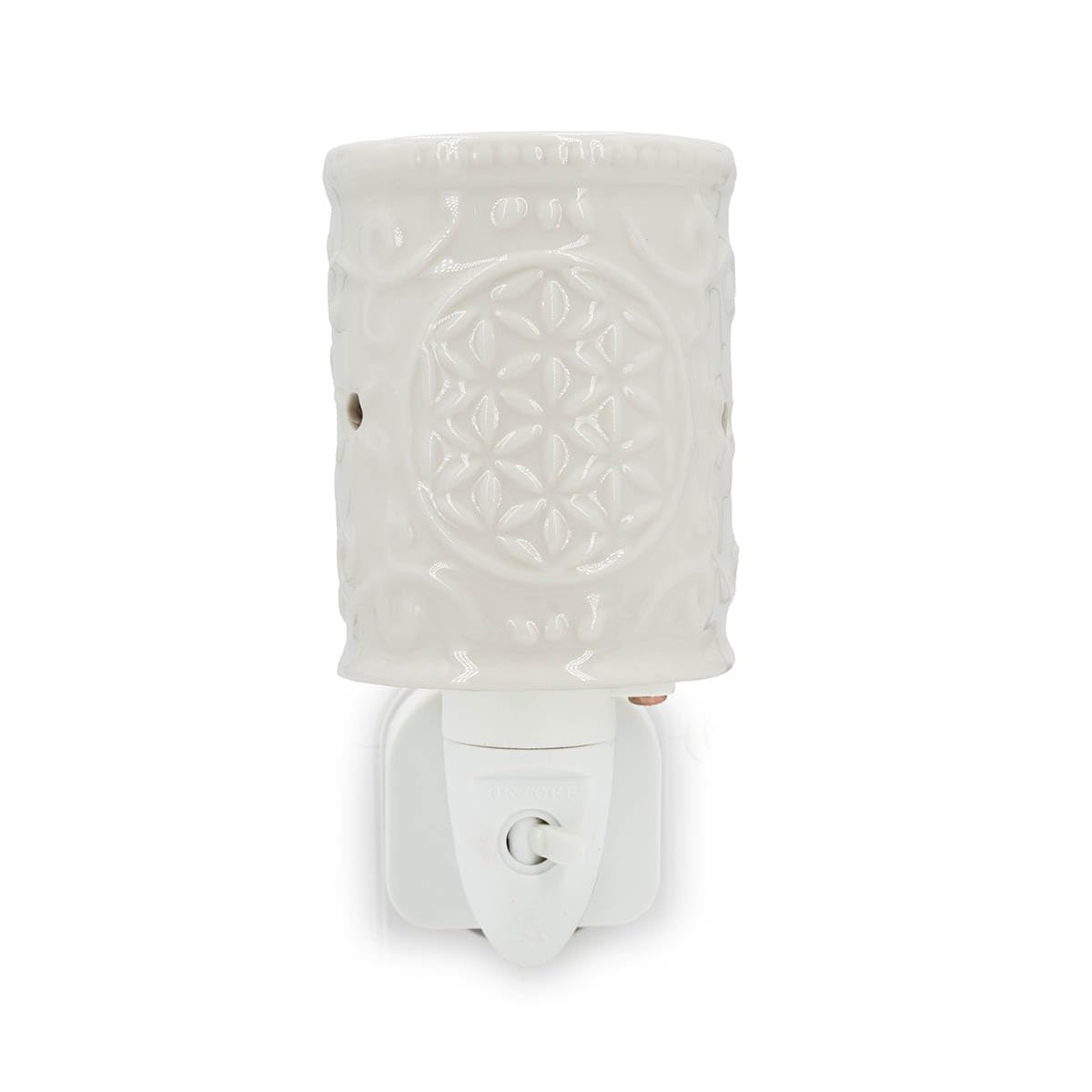Candle-Brothers Elektryczna lampa zapachowa, kwiat życia, lampa zapachowa do domu, elektryczna lampa zapachowa, biała lampa zapachowa, lampa do biura, jogi, sypialni