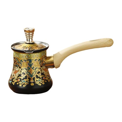 Ioensy Cafetera Turca, Calentador de Pequeño con Asa, Cafetera Griega para Viajes, Restaurantes Y Cocinas, 550 Ml