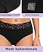 Unterhosen Damen 5er Pack, Hipster Baumwolle Unterwäsche Frauen Mittlere Taille Spitze Weich Atmugsaktiv Slip Stretch Pantis(S-XL) (DE/NL/SE/PL, Alphanumerisch, M, Regular, Regular, Schwarz)