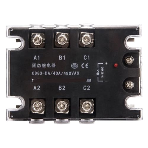 Relais à semi-conducteurs triphasé CDG3 380V commande CC SSR DA40A