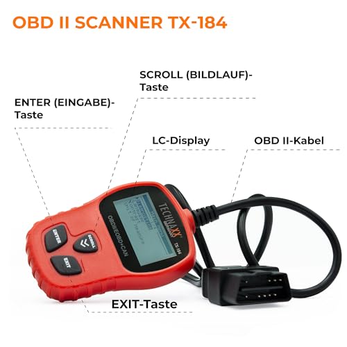 Lector de códigos OBD II Technaxx TX-184 para diagnóstico de fallos del motor de coche 4