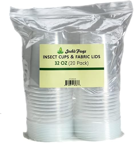 Joshs Frogs Vaso de mosca de fruta de 32 onzas y tapa de tela paquete de 20